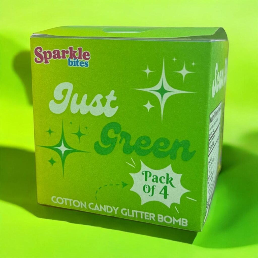 Just Green Cotton Candy Glitter Bomb
